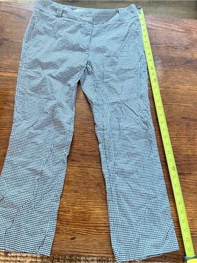 Jennifer Reale Cropped Gingham Ankle Pants - Black & White